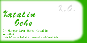 katalin ochs business card